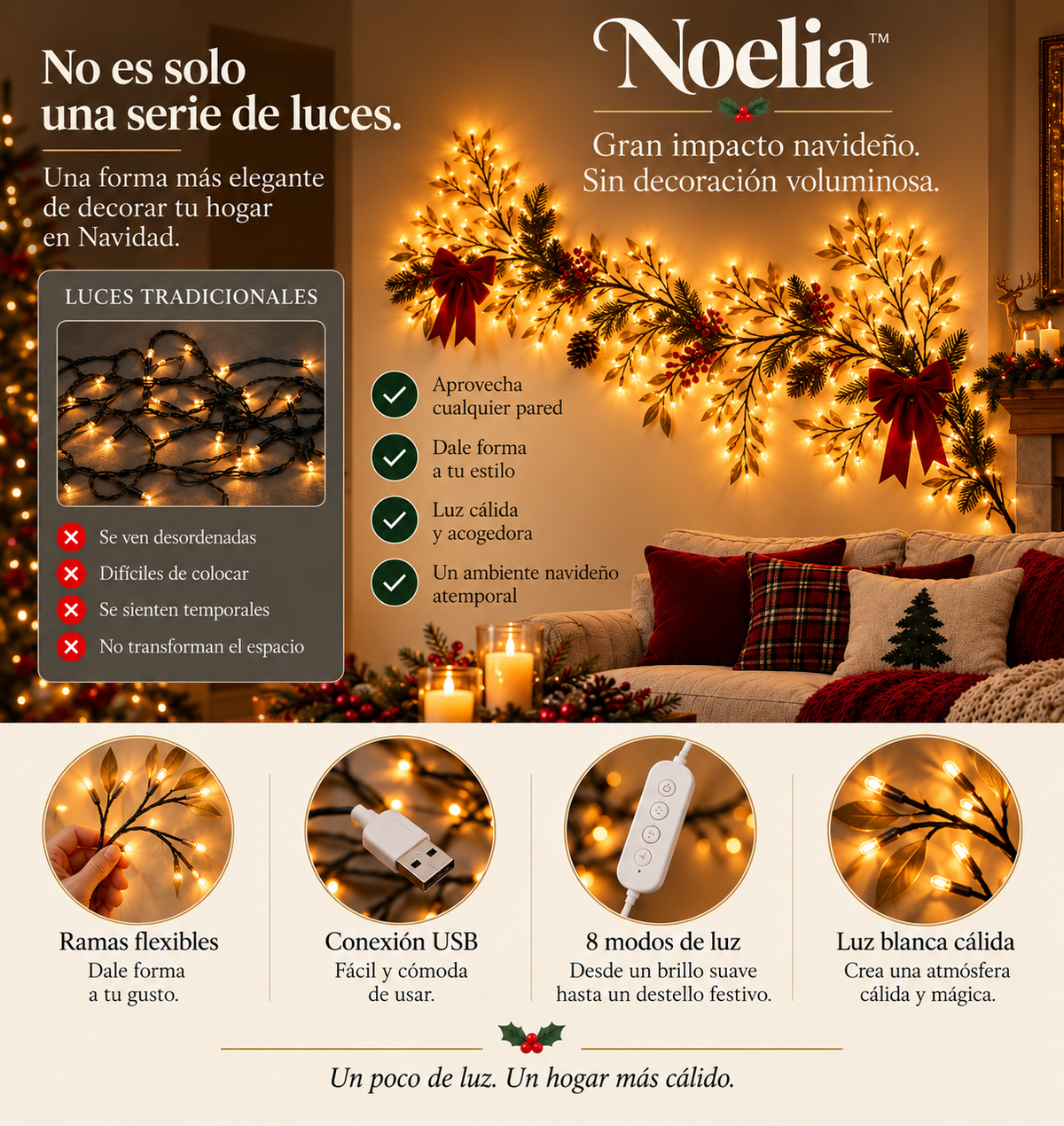 Noelia™ Rama de Luz